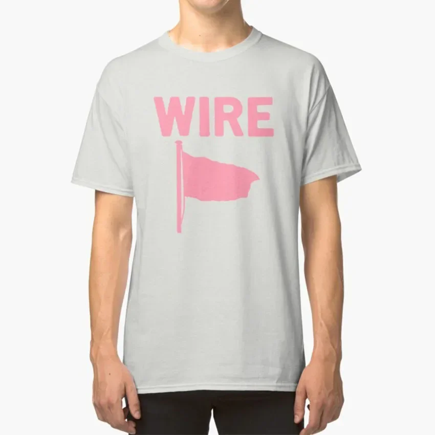 men clothing  harajuku Wire-Pink Flag T-Shirt Wire Band Punk New Wave Pink Flag Chairs Missing Change Becomes Us Vintage Badass