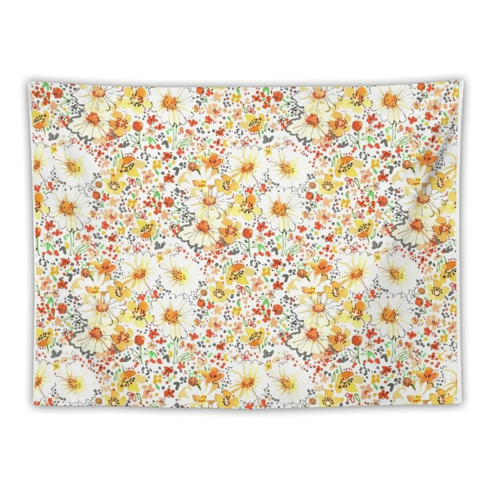 

Vintage feel daisy wildflower pattern Tapestry Room Decor For Girls Room Decorations Aesthetic Tapestry