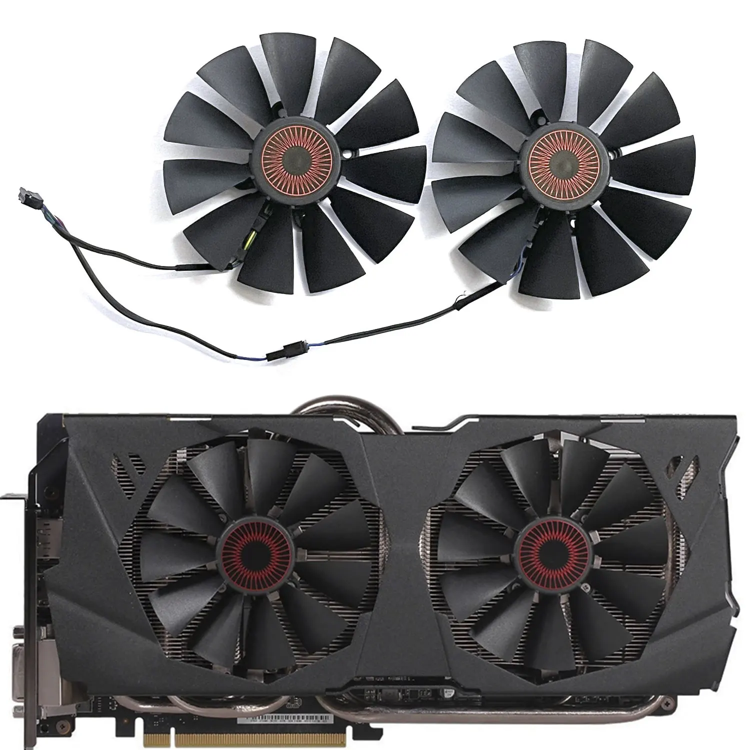 

95MM FD10015H12S 0.55A 5Pin GTX980 Cooler Fan For ASUS STRIX GTX 970 980 780 TI R9 380 Graphics Video Card Cooling Fan