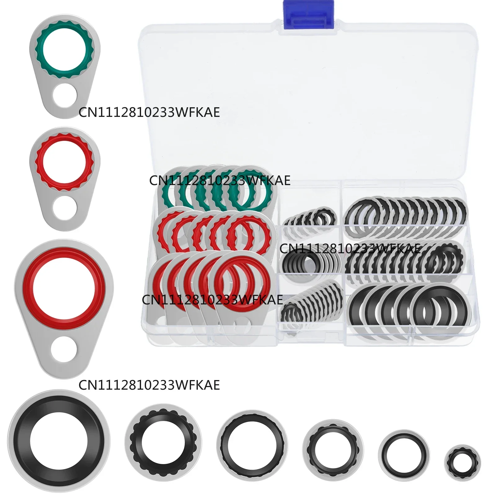 45/60 Pcs Expansionvalve Gaskets Car AC Gasket Kit Compressor Gaskets 6/9 Sizes Sealing Gaskets for Automotive Air and Vehicles