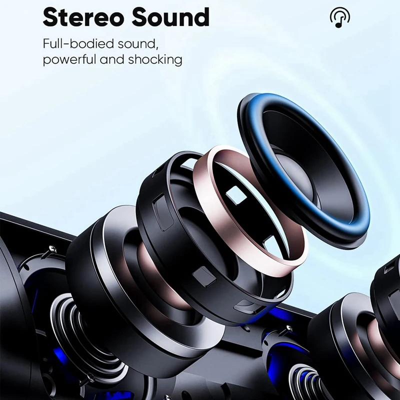 

Portable Bluetooth 5.3 Speaker IPX5 Waterproof RGB Wireless Speaker, for Home//Outdoor/Beach, Birthday Gift-VVBC