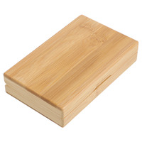 Bamboo Fly Fishing Box 143*94*38mm Wood Color Small Exquisite Micro Slit Foam Storage Case for Tackle Lures Bait