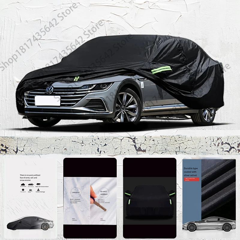 

For Volkswagen CC Anti-UV Sun Shade Rain Snow Resistant Black Cover Dustproof Car umbrella Full Car Cover Outdoor Protection