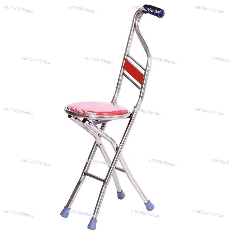 Elderly Cane Stool Non-slip Four-legged Walker Mountaineering Retractable