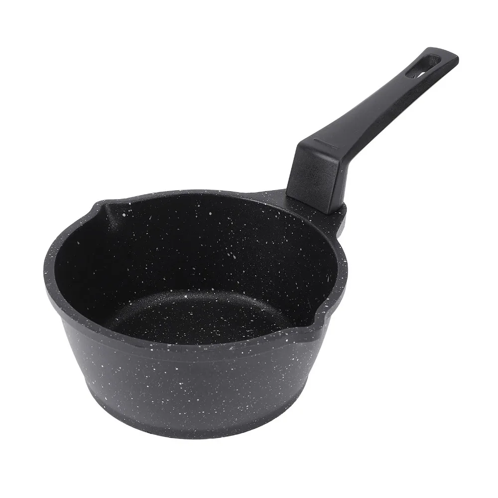 Aluminum Alloy, Plastic Hot Oil Pan Anti-Stick Pink and Beige Black Butter Warmer Pot Versatile Use Deepening Design