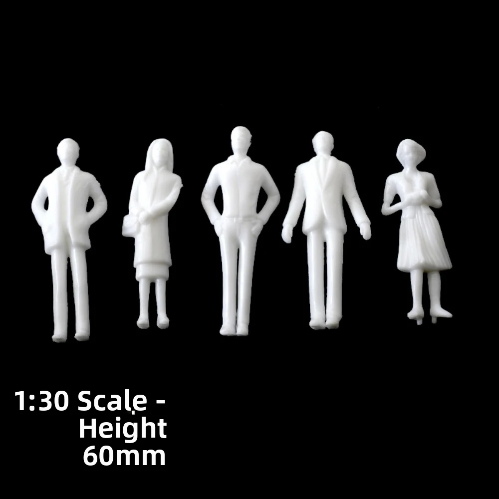 10/100pcs 1:300/1:200/1:100/1:150 Miniature Simulation Figures Model 1:75/1:50/1:42/1:30/1:25 Scale Passengers Train Scenery