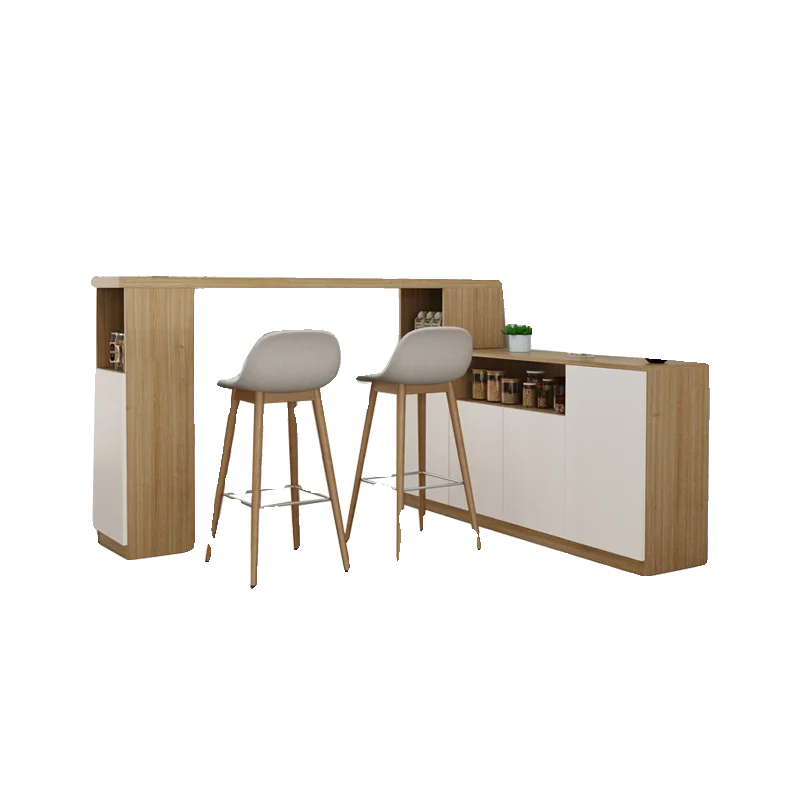 

Nordic household telescopic rotating bar simple small apartment living room storage dining table side