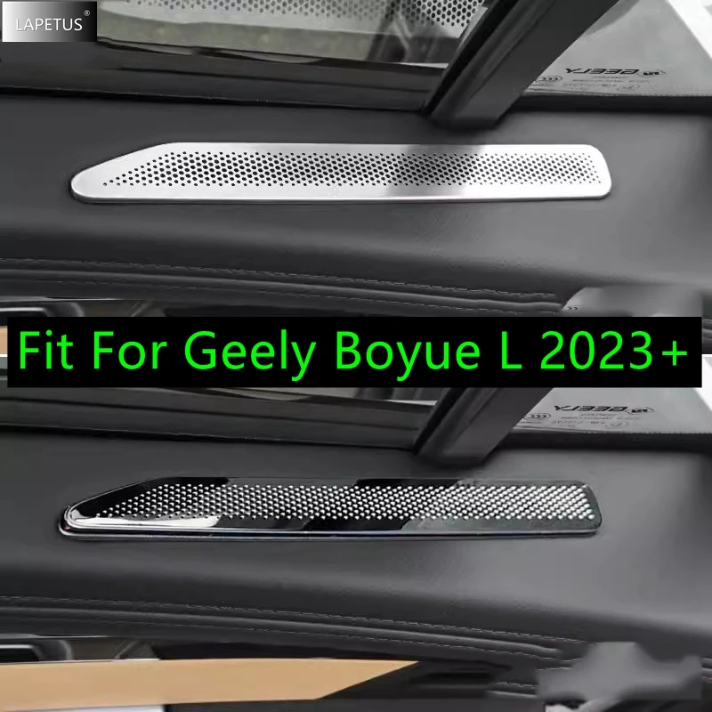 

Car Door Air AC Conditioning Outlet Vents Decor Panel Cover Trim For Geely Boyue L 2023 2024 Interior Accessories Black / Silver