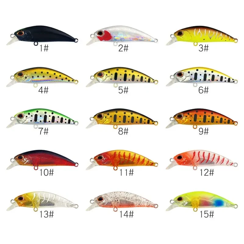 1Pcs 5.5cm 5g Pesca Jerkbait Lure Sinking Minnow Fishing Lures Hard Bait Black Minnow Wobbler Fishing Tackle