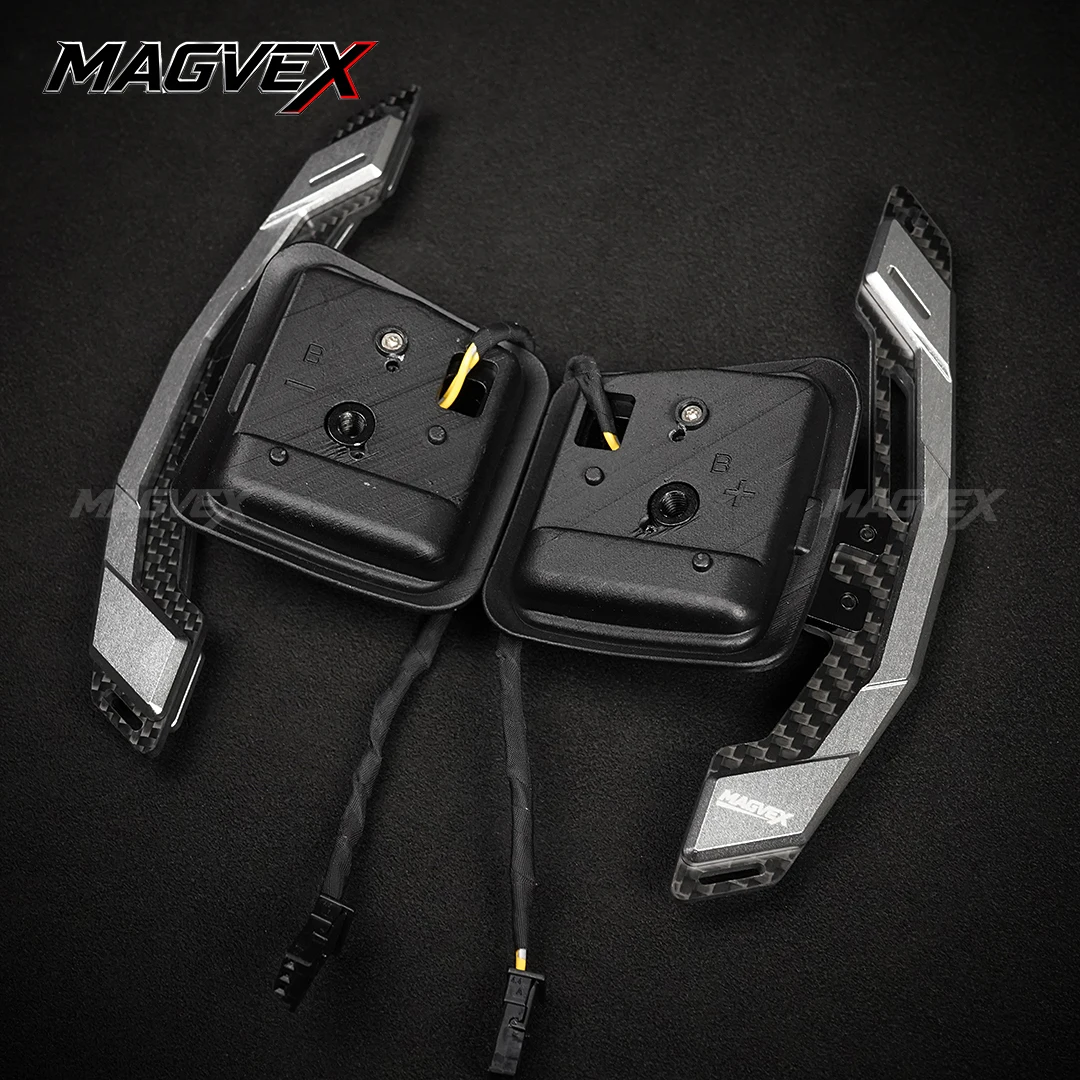 MAGVEX Magnetic Paddle Shifters For E90 M3 E92 M3 E93 M3 X5M X6M E70 E71 Steering Wheel Paddle Layered Carbon-Aluminum Design view 5