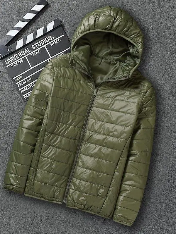 

Lightweight Cact Warming Silk Cotton Autumn Winter New Sle Hooded Stand Collar ort Large Size Men's Universal Cotton J...