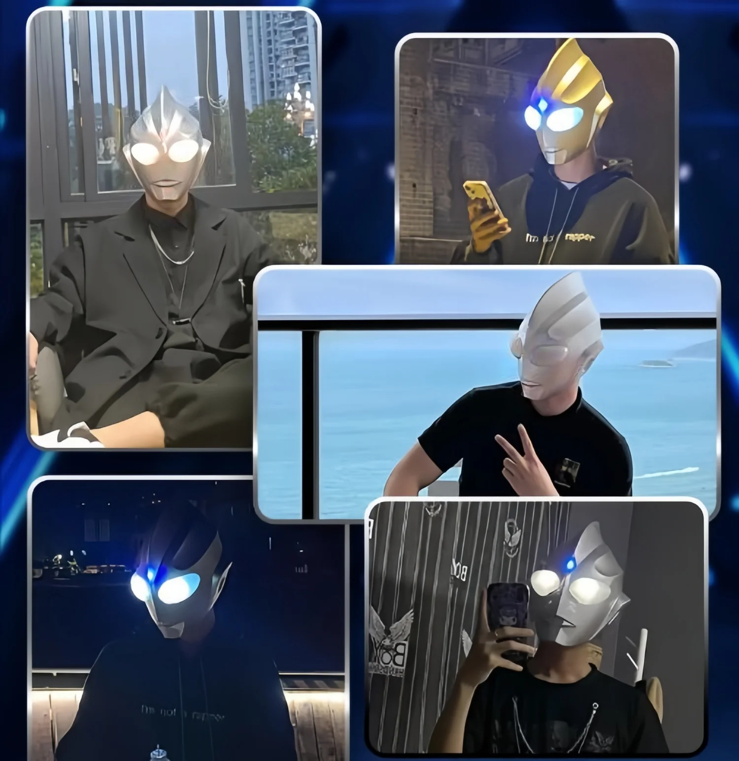 أنيمي الترامان القبعات تيغا خوذة متوهجة قناع هالوين الأداء كوس قناع التبديل لعبة الكبار هدية تأثيري الدعامة الهدايا اللعب