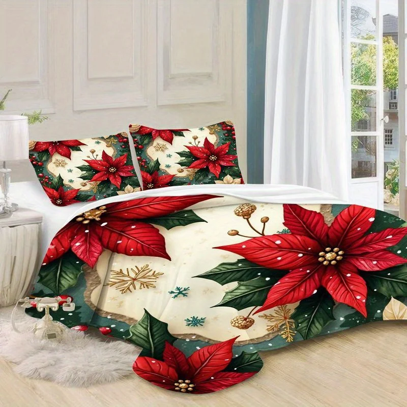 parure-de-lit-poinsettia-de-vacances-3-pieces-imprime-floral-de-noel-ensemble-de-housse-de-couette-a-motif-de-fleurs-rouges-festives-d'hiver-ensemble-de-housse-de-couette-douce
