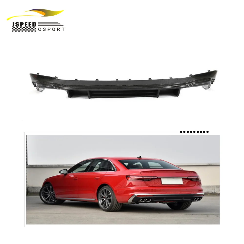 

Подходит для Audi A4 B9 S Line S4 седан 4-дверный 2020-2022 задний диффузор из сухого углеродного волокна с предварительной пропиткой
