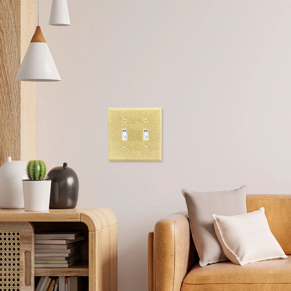 1 wall panel light switch cover, various styles, gold diamond, wall panel light switch socket cover, sturdy and durable