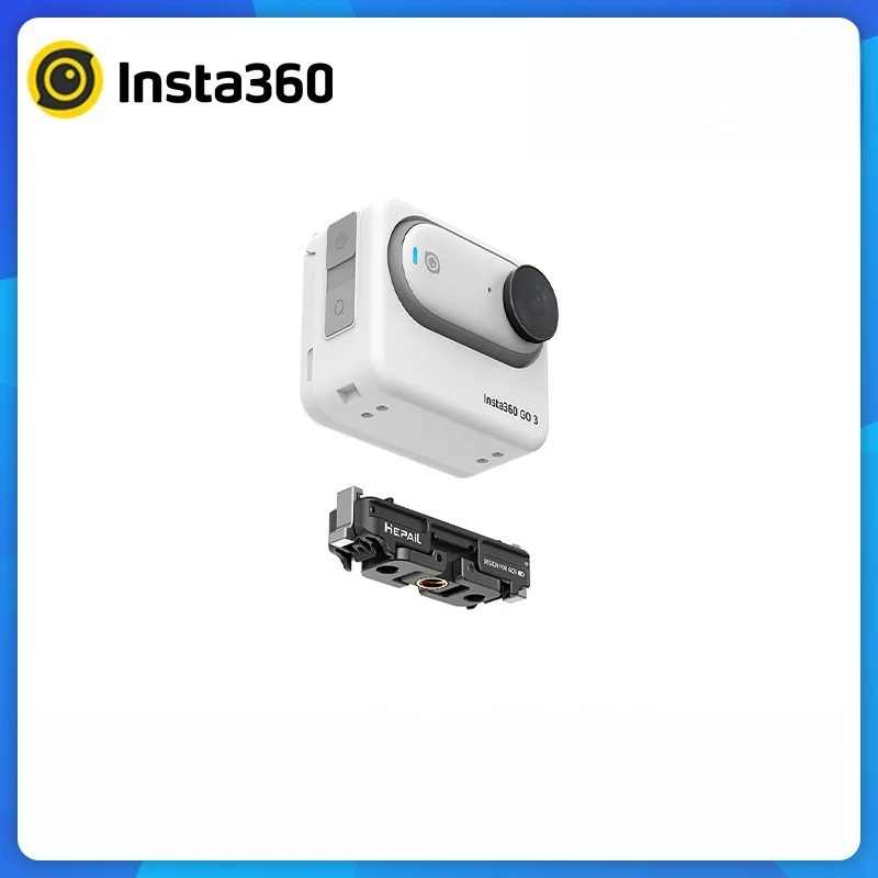 قاعدة تركيب مغناطيسية سريعة الإصدار لـ Insta360 GO 3 دعامة محول بلاستيكية مضادة للاهتزاز مع خيط 1/4 واجهة ذات شقين