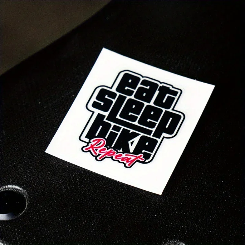 1PC 食べる睡眠乗りリピート自転車ステッカー防水マウンテンバイクヘッドチューブフォークパーソナライズされた装飾ロードバイクビニールデカール