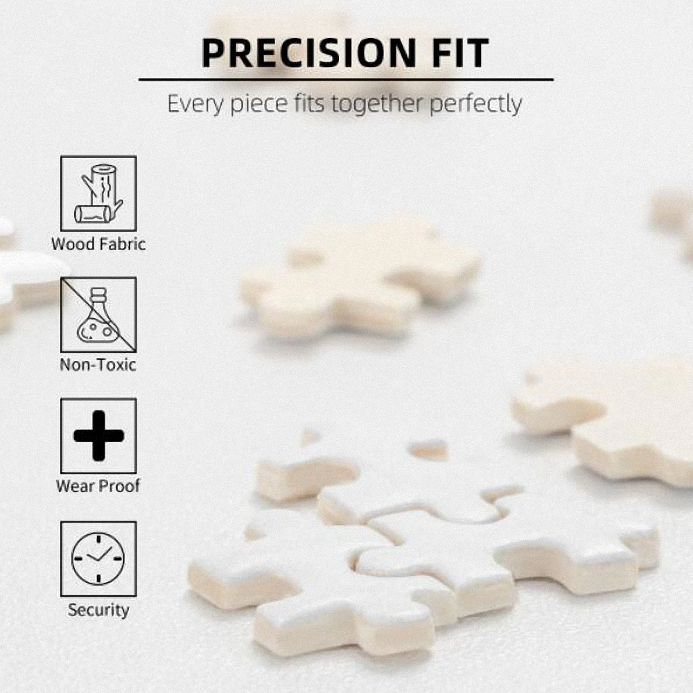 The White Whalewice Puzzle Nama Kayu Puzzle Anak Puzzle Hadiah Kustom Puzzle Gambar