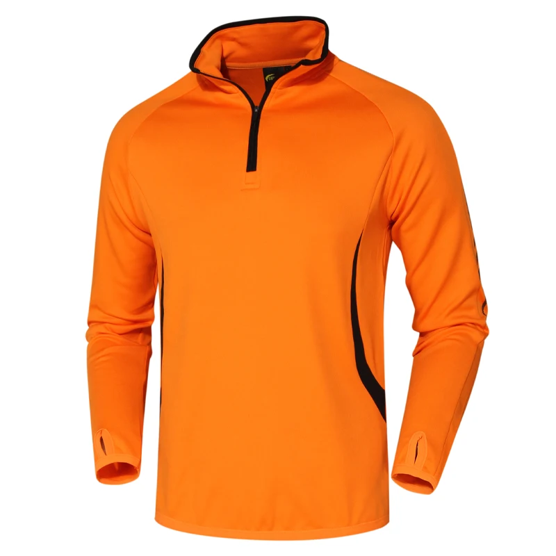 Breathable Trainning Long Sleeve Nylon Pullover Zip Up Hiking Sports Workout Tshirts Running Quick Dry Tennis Golf Jackets