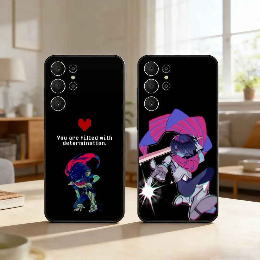 

D-Deltarune Kris Game Phone Case For Samsung S26,S25,24,23,22,30,21,10,9,Ultra,Plus,Lite,FE Soft Black Case