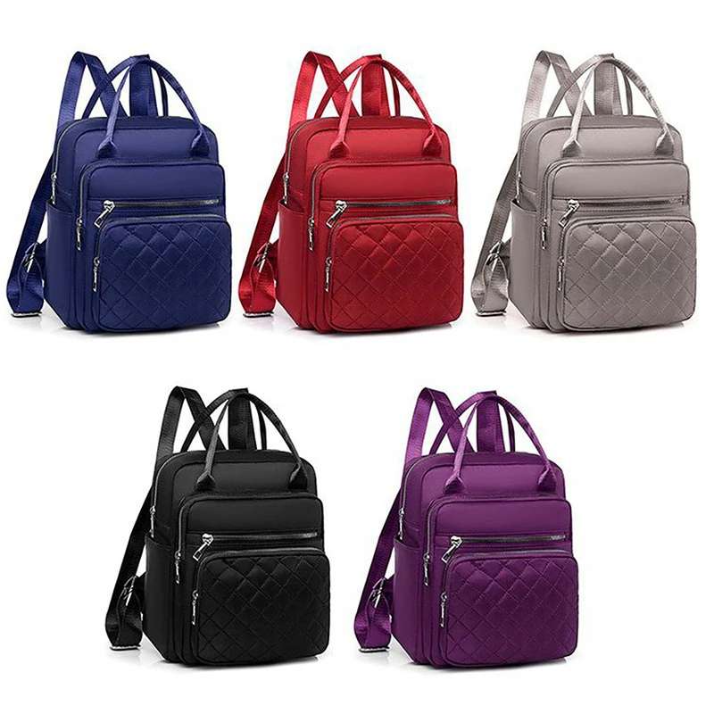 High Quality Backpacks Women Solid Color Large Capacity Handbag For Ladies Zipper Double Shoulder Bag Daily Backpack Schoolbags