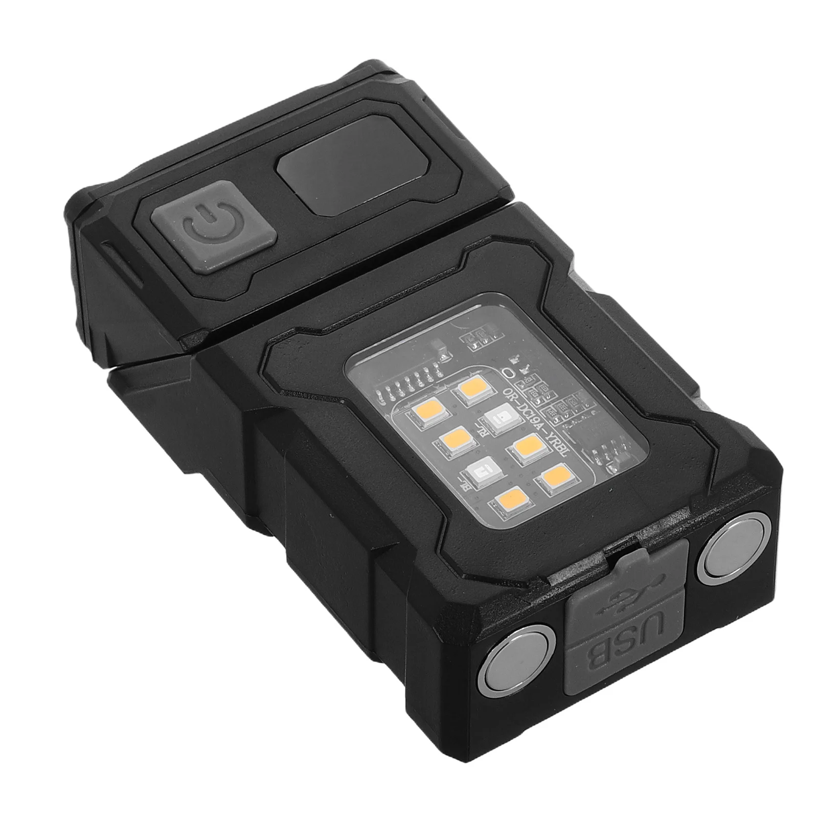 مصباح يدوي LED قابل لإعادة الشحن ومشبك محمول على القبعة ضوء عمل صغير للتخييم والمشي لمسافات طويلة والسفر في حالات الطوارئ