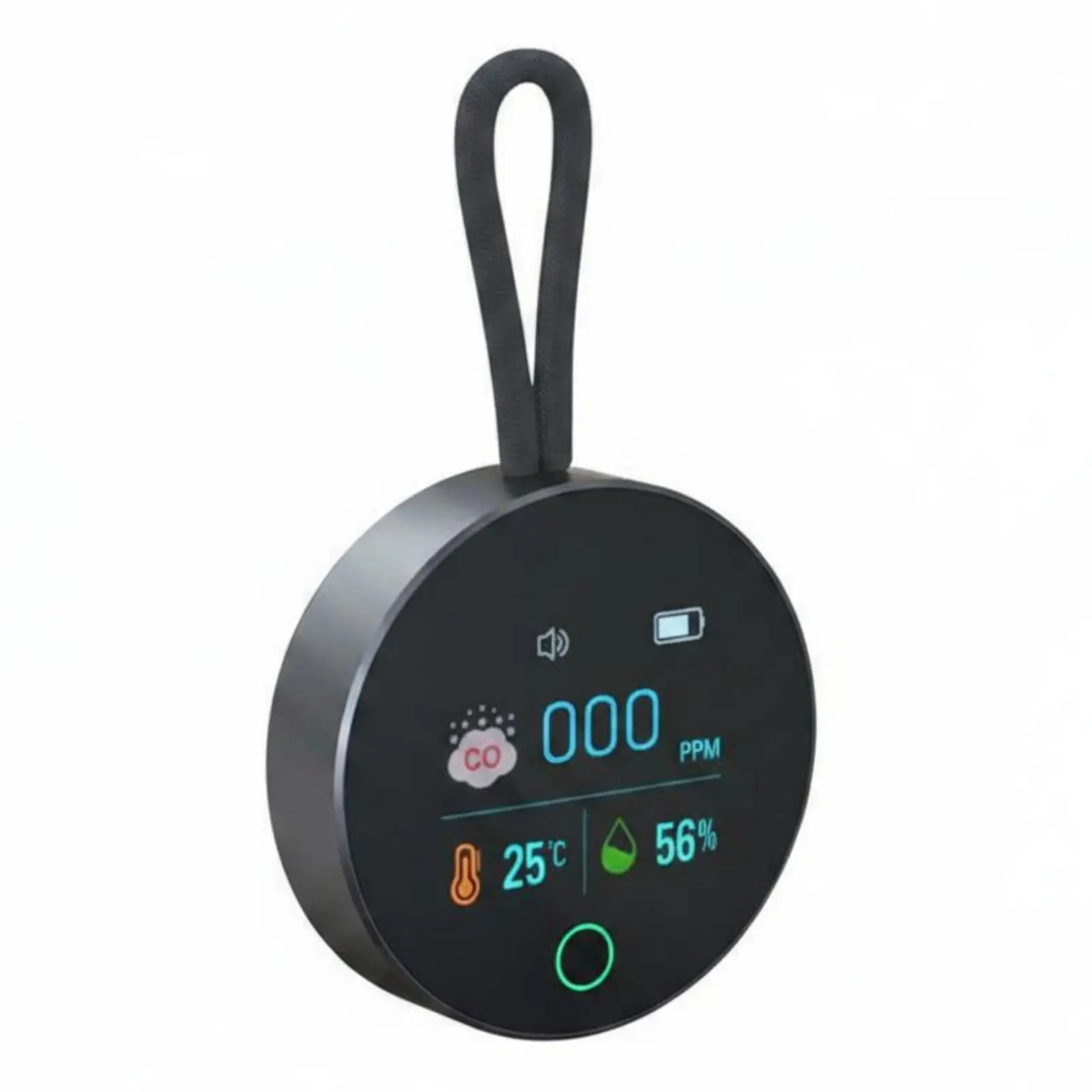 Smart Carbon Monoxide Detector with Touch Control and Display Screen for Apartment Dorm Use