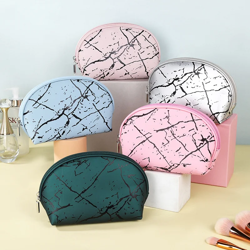 New PU Shell Style Travel Makeup Bag Portable Toilet Bag Cosmetics Storage Bag Art Spray Cold Style