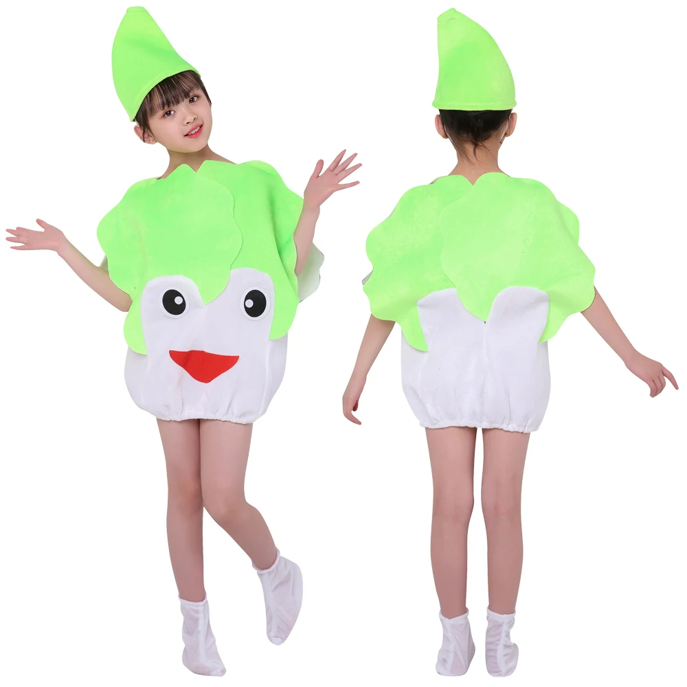 Vegetable Role-play Costume,Vegetable Theme Dance Performance Clothing, Chinese Cabbage/Potato/Mushroom  etc.