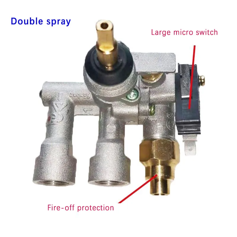 Universal Gas Stove Safety Valve Large Micro Switch Fire Extinguishing Protection with Single & Double Spray Options