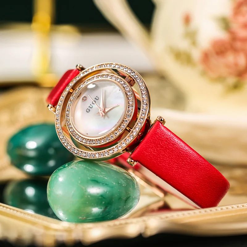 New DesignRotating Dial Women'SWatch A Stylish AndElegant Timepiece ForStudents And FashionConscious WomenA Perfect Gift For Her