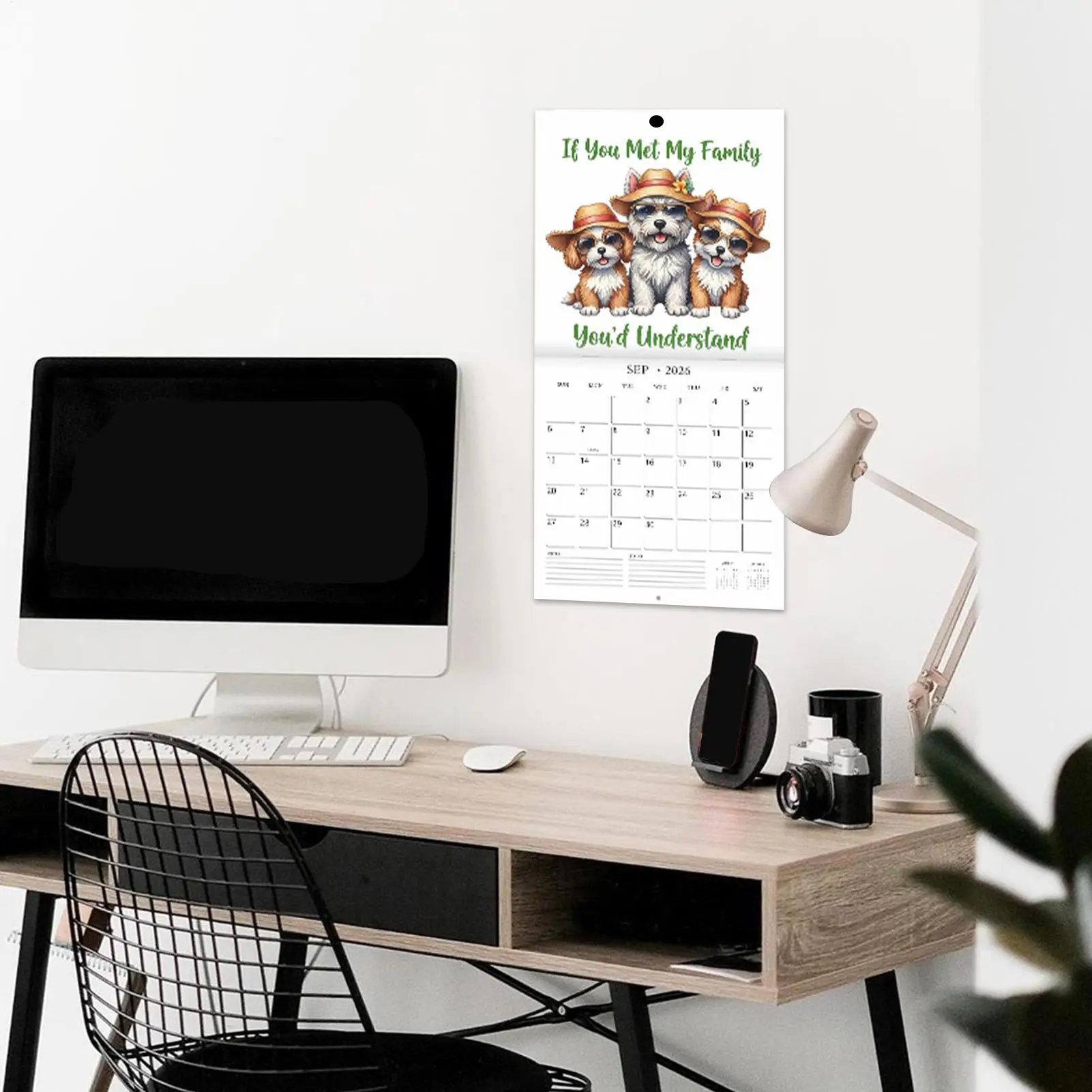 Wall Calendars Funny Dogs Wall Calendar Organizer Display Monthly Schedule Planner For Home Offices Academic Work Holidays