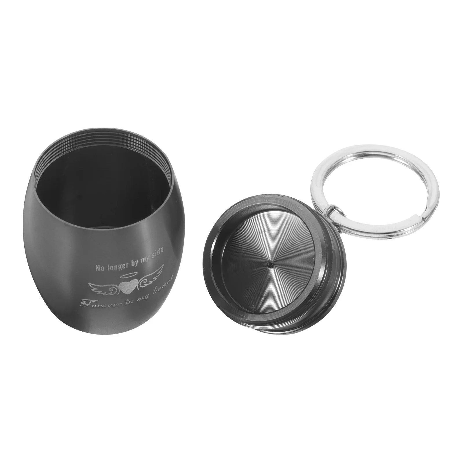 

Pet Cremation Urn Bone Container Metal Key Ring Pendant Lightweight Durable Compact Design Easy Use Lid Storage Bottle For Pets