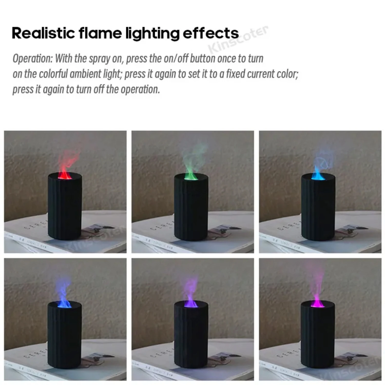 Neueste RGB Flamme Diffusor Aromatherapie Ätherisches Öl Difusor USB Tragbare Luftbefeuchter Ultraschall Vernebler Auto