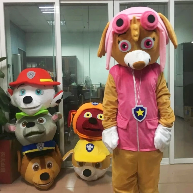 Cartoon Paw Patrol Cosplay Costume Mascot Set Adult Clothing Commercial Activity Advertising Activity Christmas Costumes Gifts