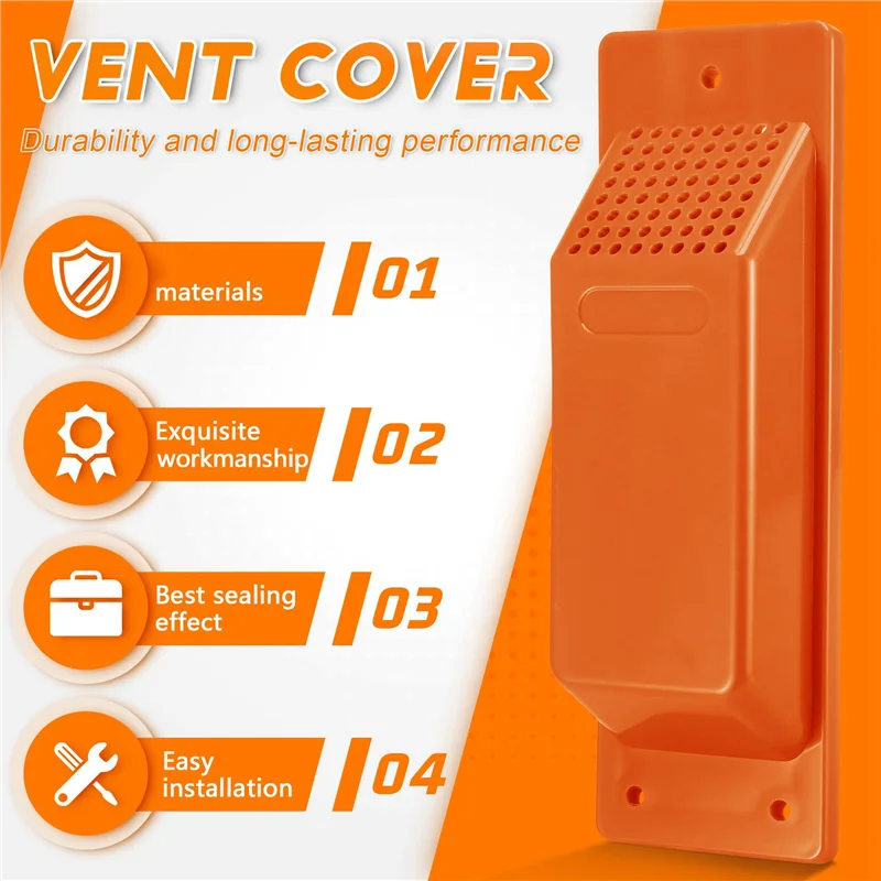 ABUL-16PCS Shipping Container Air Vent Kit Heavy Duty Shipping Container Accessories Flow Ventilation Kit Orange