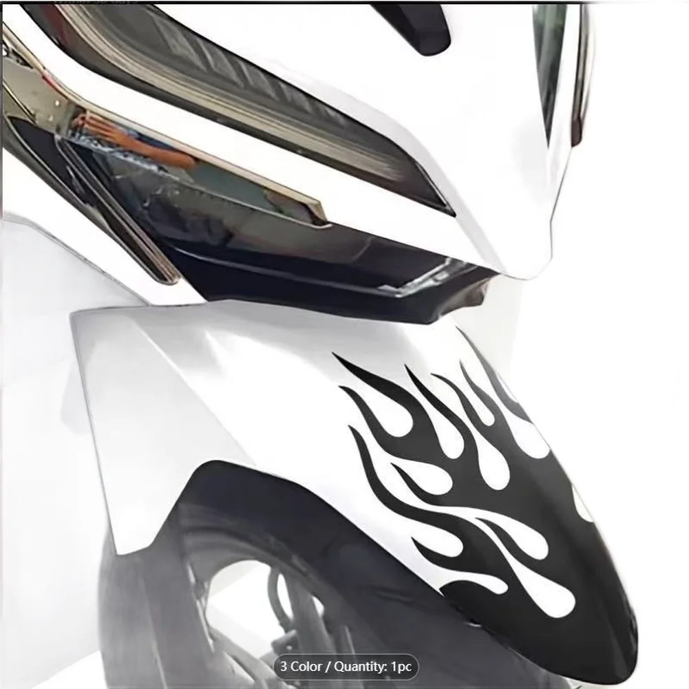 1Pc Flame Motorcycle Decal Sticker For Mirrors Bumpers Helmets Body Parts Scratch Resistant Vehicle Graphics