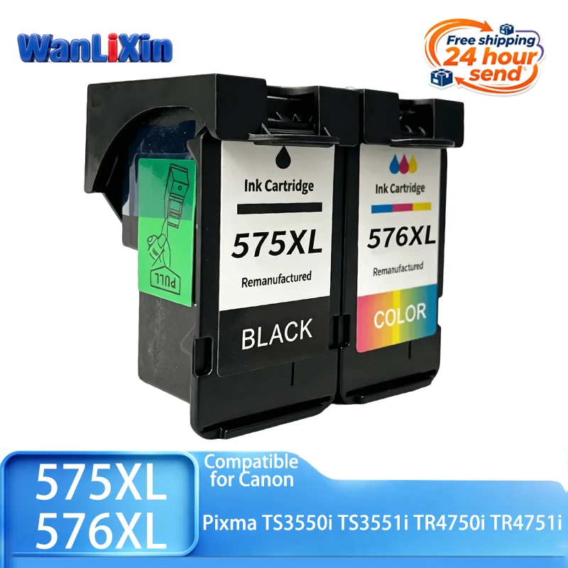 PG575 CL576 PG575XL CL576XL 575 576 XL PG-575 CL-576 Ink Cartridge Compatible for Canon Pixma TR4750i TR4751i TS3550i TS3551i