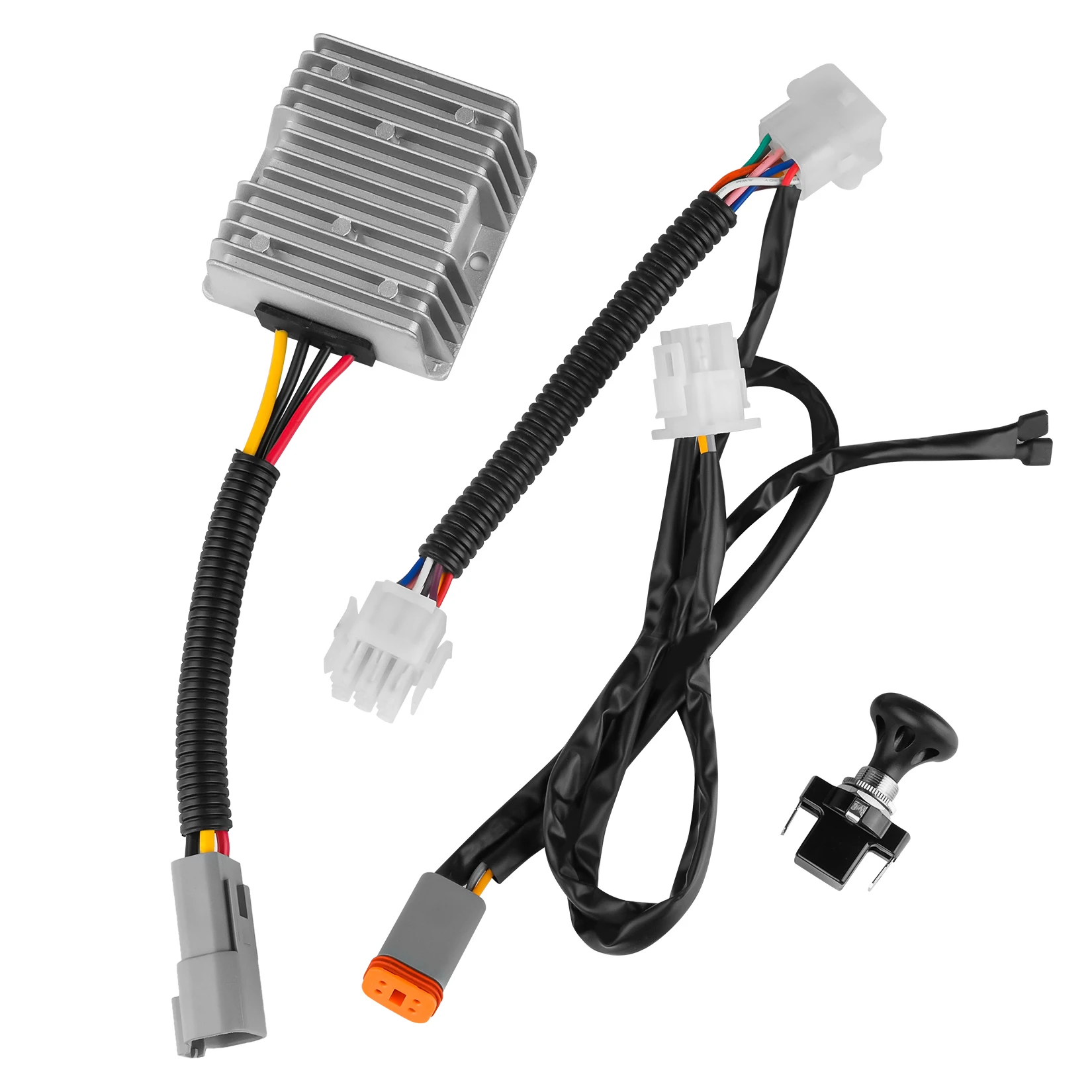 Golf Cart DC Voltage Reducer 48V Step Down to 12V  Waterproof 15A Buck Converter Kit for Club Car Precedent LED Strip Light