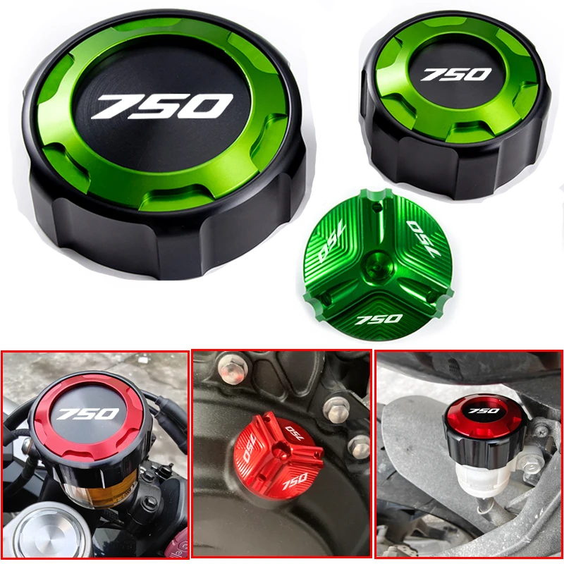 

For KAWASAKI Z750 Z750 Z750S 2005-2011 2012 Motorcycle front and rear brake fluid oil tank cover oil filling cover protection