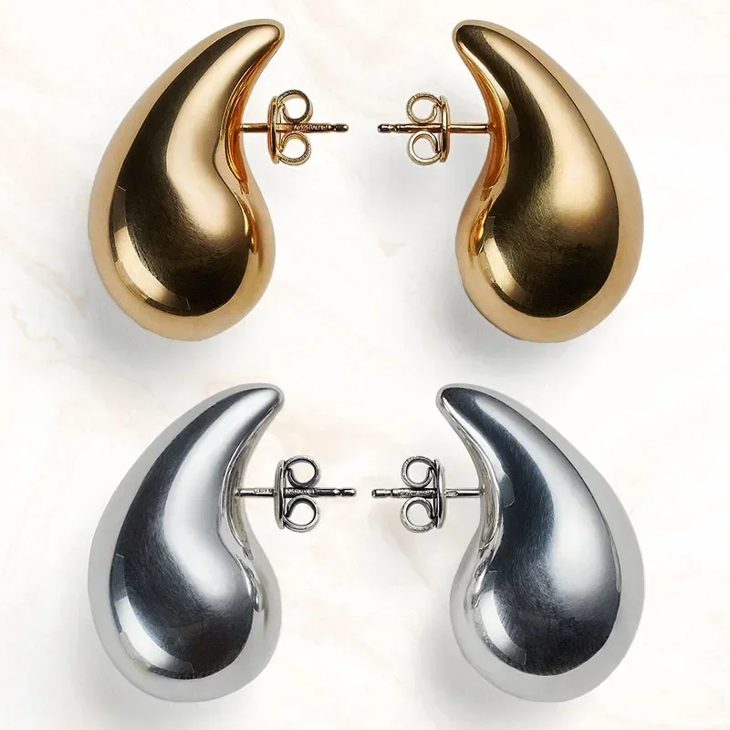 BV Women's Earrings Iconic Drop-shaped Gold Earrings Made with Ultra-electroforming Technology