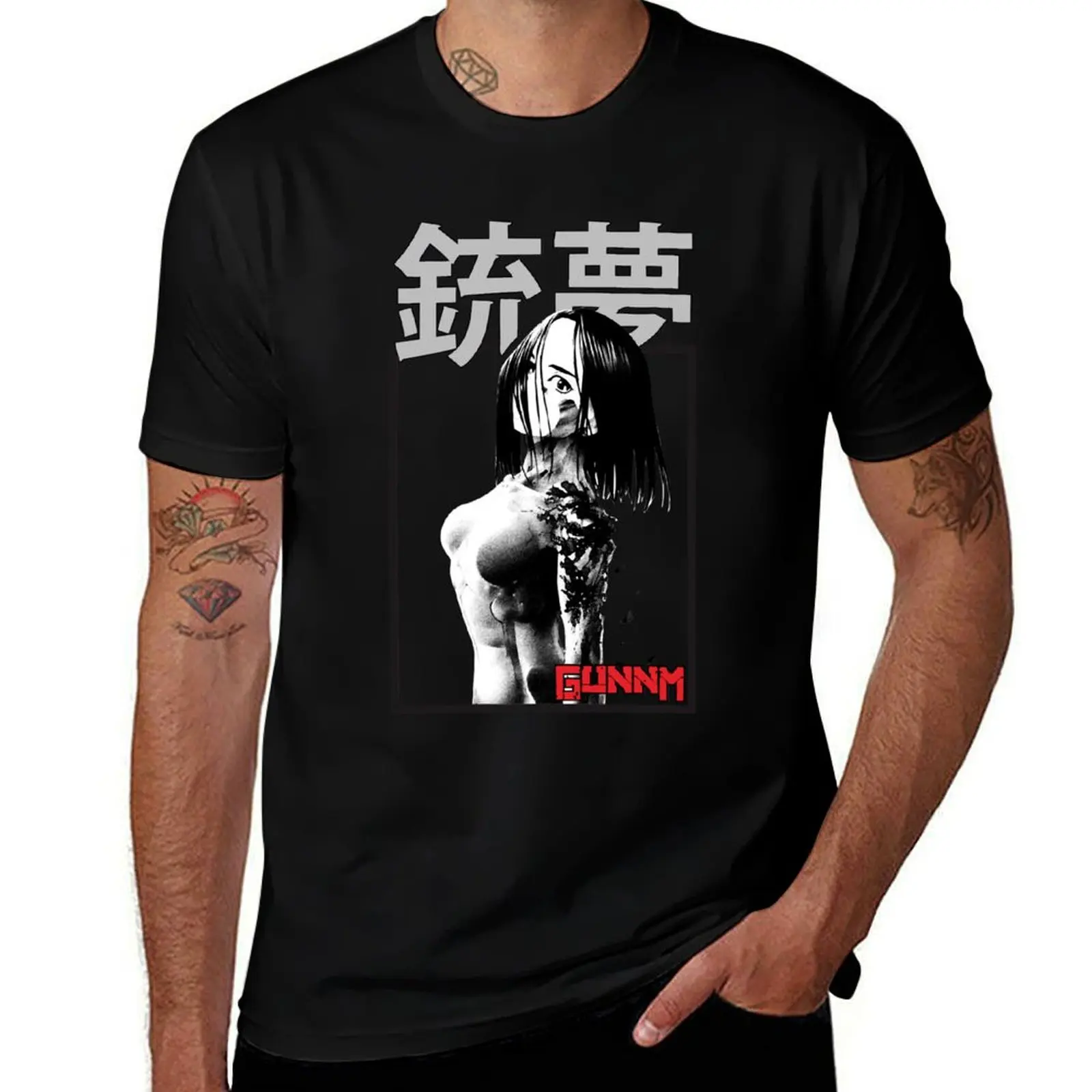 Camiseta anime camiseta hombre camisas casuales algodón 100% alita manga camiseta