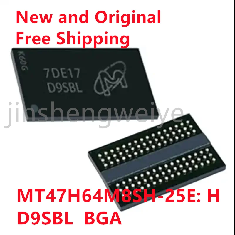 Free shipping for 1~30PCS MT47H64M8SH-25E:H MT47H64M8SH Silkscreen D9SBL Package BGA-60 Memory Chip IC Good Quality