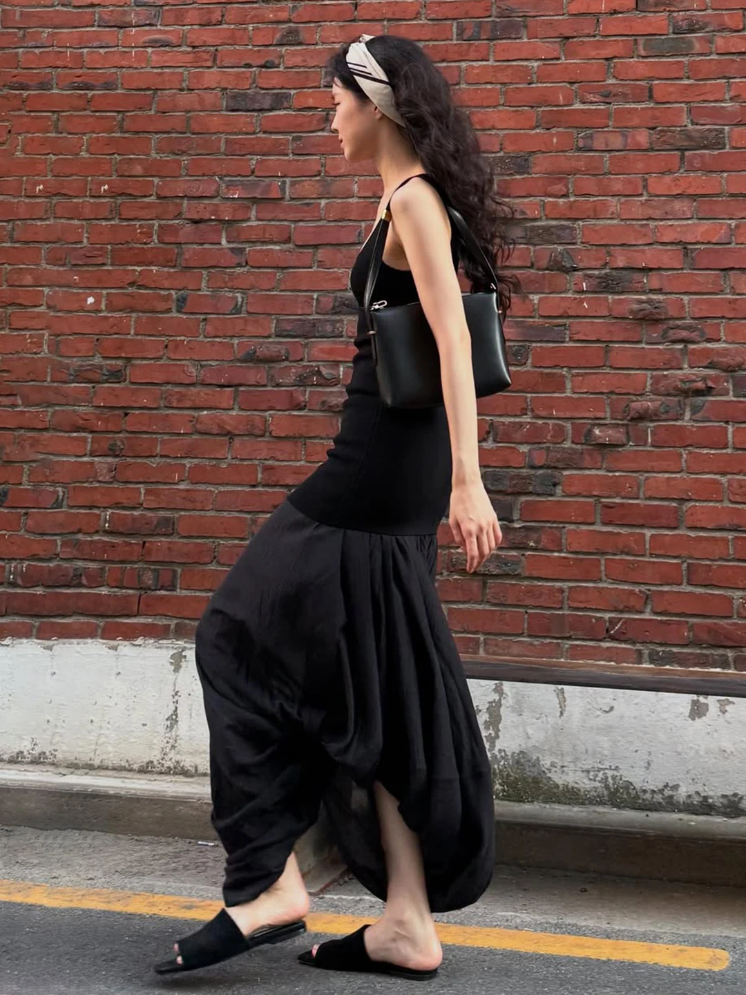 Ele Bla Gola Quadrada Slim Fit Strapl Dr Romore Faion Feminino Cintura Alta Gaze Fibra Primavera Verão Outono