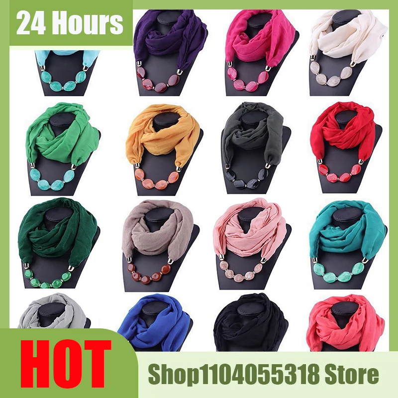 Women Cotton Linen Necklace Pendant Scarf Ethnic Style Soft Necklace Scarf Fashion designer scarf Ethnic Jewelry Necklace Scarf