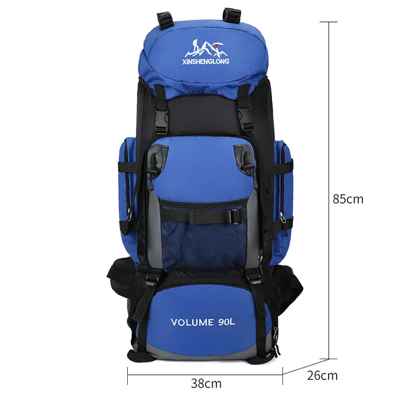 Imagem -06 - Mochila Impermeável para Montanhismo ao ar Livre de Grande Capacidade Mala de Viagem para Homens e Mulheres Mochilas para Caminhadas 90l Nova