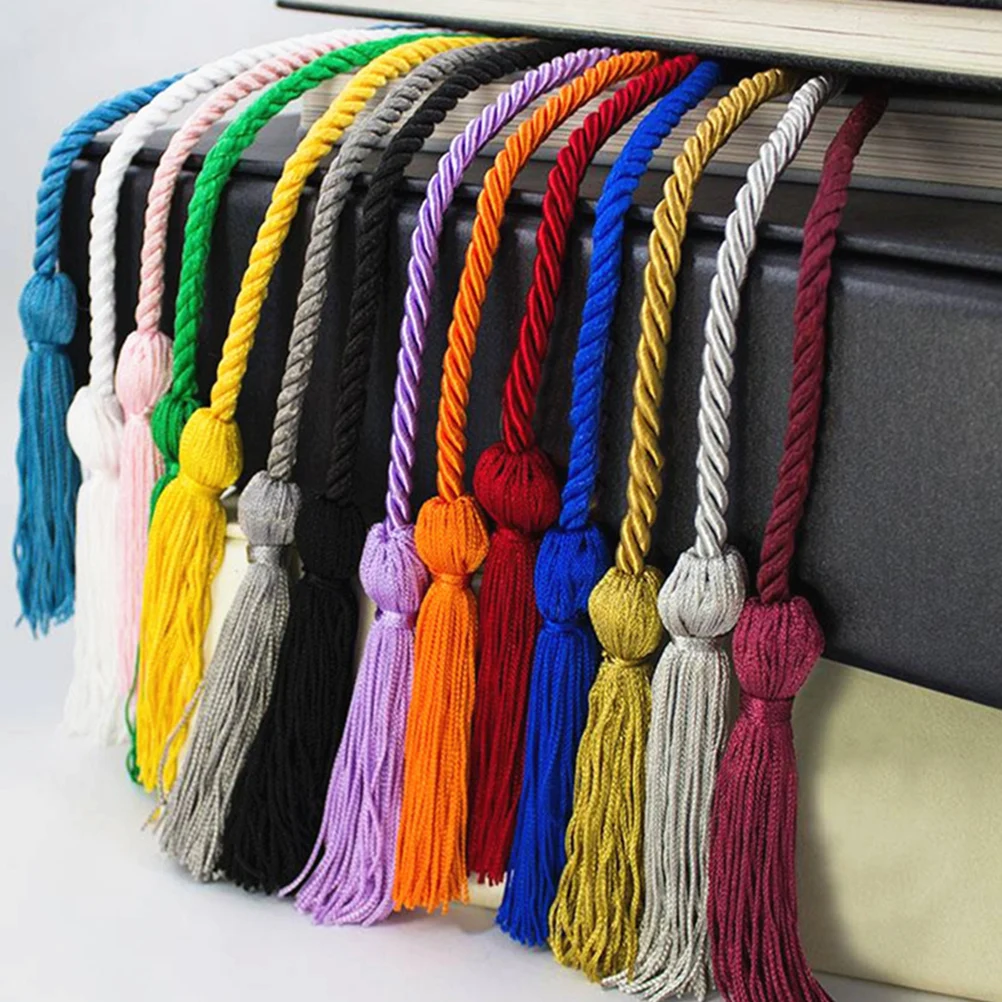 

6pcs Double Graduation Tassels Polyester Bachelor Cap Gown Ceremony Decor Keepsake Gift Student Party Memories