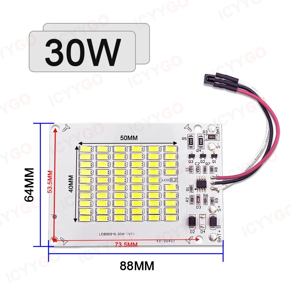 30W 50W 100W lampa uliczna zintegrowane oświetlenie ogrodowe z pilotem światło halogenowe LED światło halogenowe DIY oświetlenie zewnętrzne reflektor