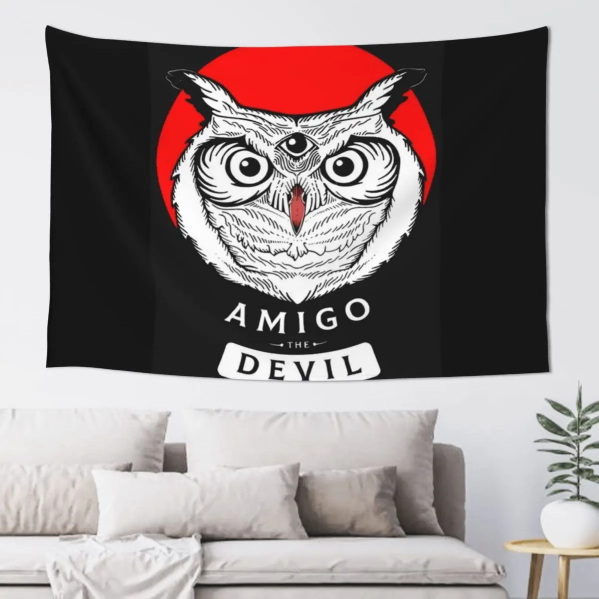 

Amigo the devil logo Tapestry Room Aesthetic Decor Wall Decor Hanging Tapestry