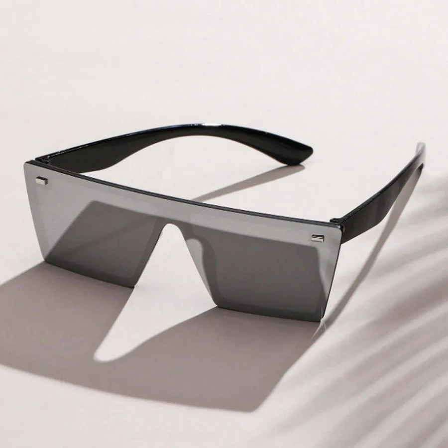 Fashion Oversized Frame Square Women\'s Sunglasses Casual Street retro Style Decorative Glasses